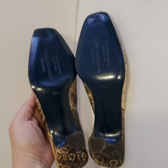 Donald Pliner Couture Munir Slingback Leather Python Pumps Size 7.5M NWOT'S - Picture 8 of 12